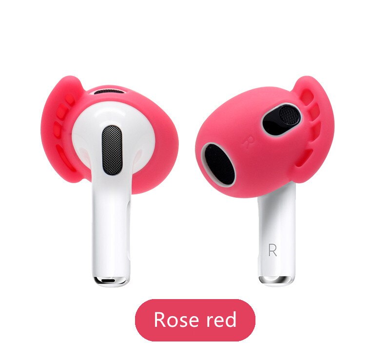)för airpods 3 öronskydd öronkrokar antislip vingar öronskydd greppspetsar hörlurstillbehör för apple airpods 3rd generation: Rosröd