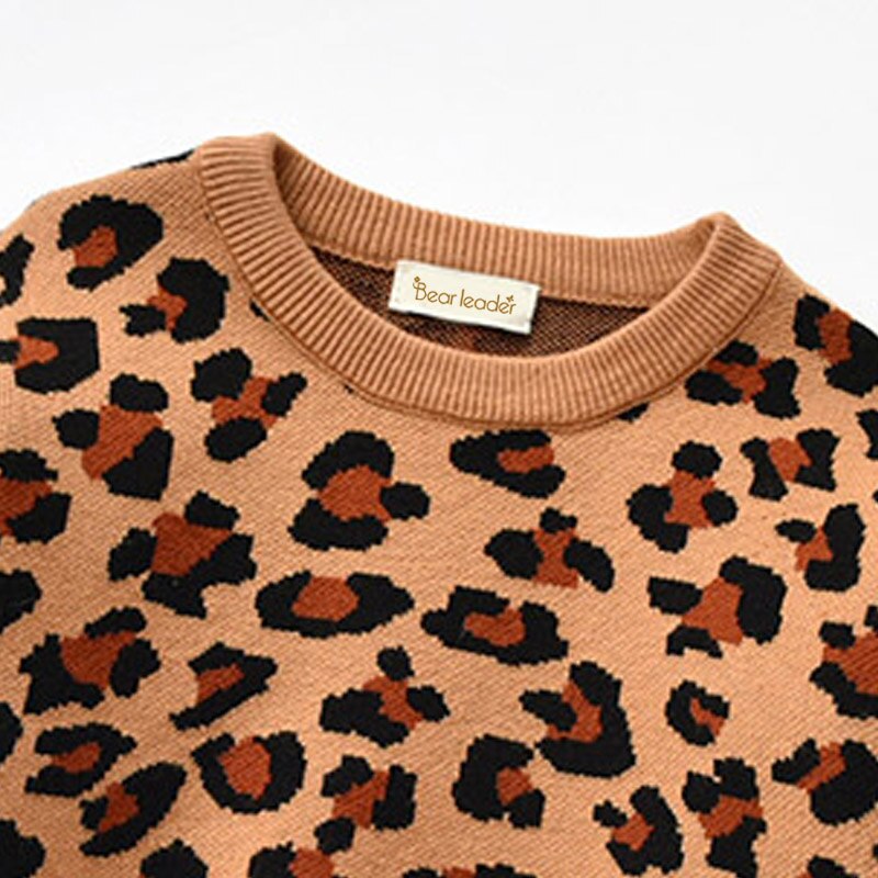 Kölivauvan pusero lasten leopardikuvio tytön pojan vaatteet söpöt taaperon tytön vaatteet setti 2-7t vauvapoikien tyttöjen päällysvaatteet