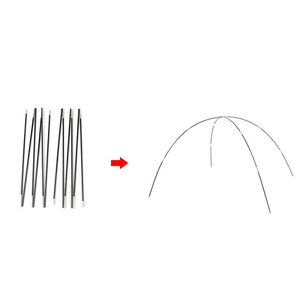 Outdoor Tent Rod 7mm 3.26m / 3.4m / 3.9m Tent Rod Glass Fiber Replacement Tent Pole Sun Shelter Camping Tent Accessories
