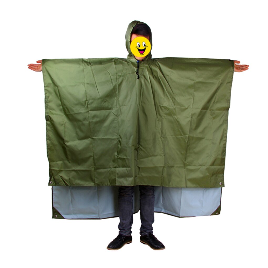 Chubasquero 3 en 1 para exteriores, mochila multifuncional, cubierta de lluvia, alfombra impermeable para tienda, toldo para escalada, ciclismo, senderismo, 1 unidad: NO. 1
