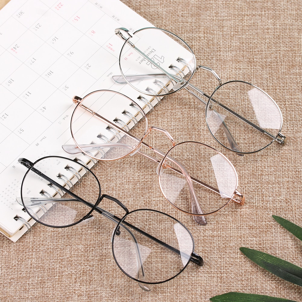 Metalen vintage ronde bril oversized brilmontuur optische oogzorg brillen draagbare brilaccessoires