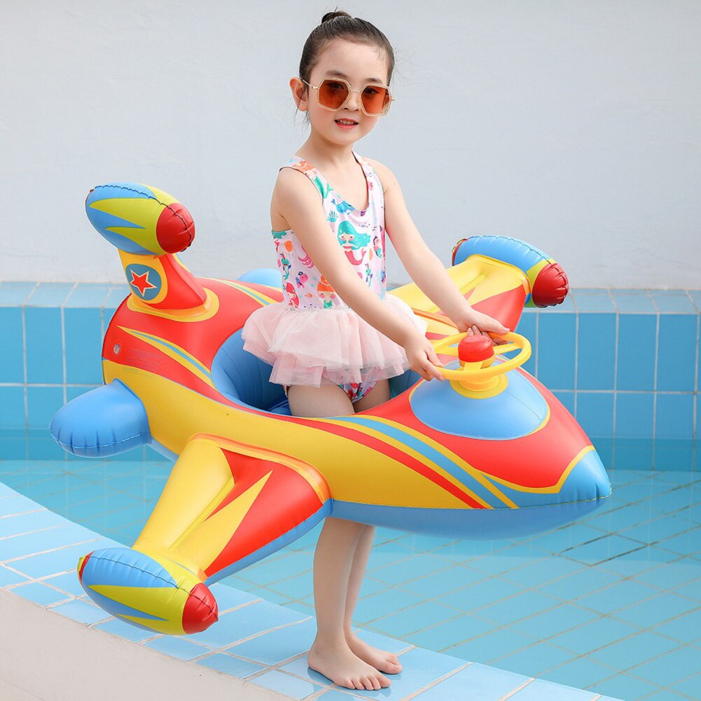 Aufblasbare Baby Schwimmen Ring Kinder Schwimmen Pool Zubehör Flugzeug Schwimmen Float Wasser Spaß Pool Spielzeug Schwimmen Ring Sitz Boot Sport