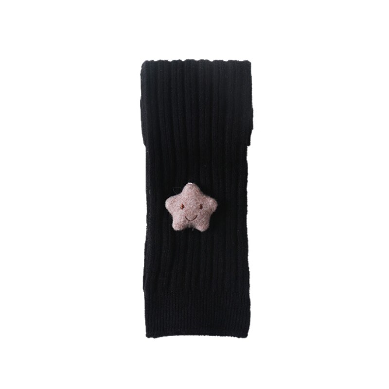 Bebê menina leggings bebê magro crianças sólido preto branco collants calças da menina do bebê da criança calças de malha infantil quente capri-calças: B / XL