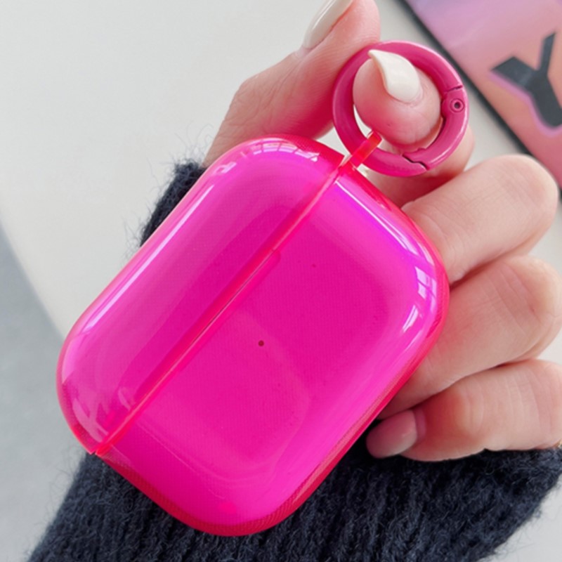 Funda fluorescente para auriculares de Color caramelo para Apple AirPods Pro 3 Air Pods 4 2 1 funda protectora transparente de TPU suave y transparente