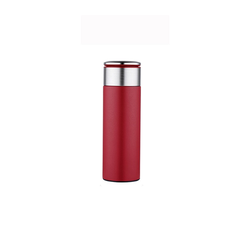 Termoflaske tefilter med te adskillelse filter infusionsvæske termos krus vakuum kolbe flaske forretningsmand 420ml/520ml: 520ml / Rød