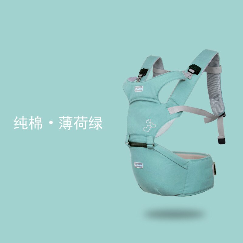 Assento do quadril do portador de bebê multifunction para o bebê de 3-36 meses, 6-em-1 maneiras de transportar, todas as estações, perfeito para caminhadas shopping travelli: Green