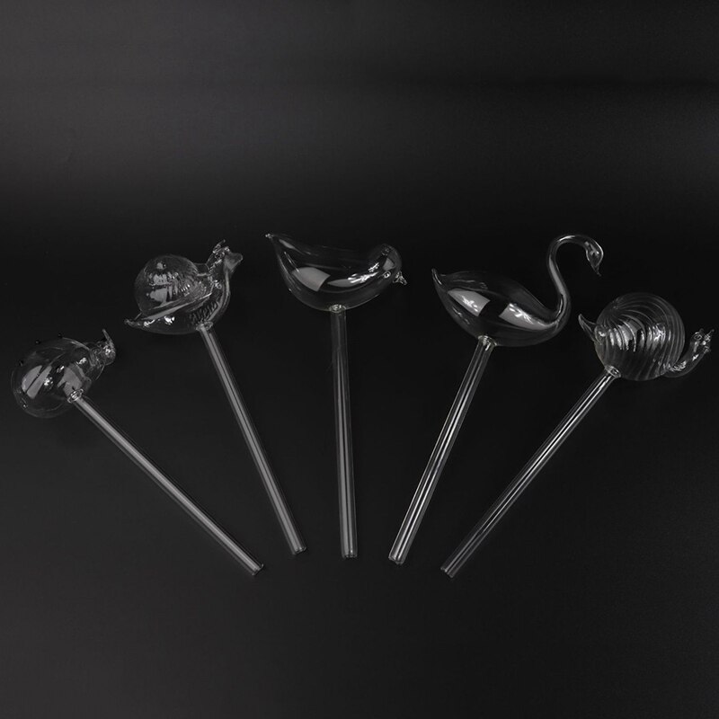 Garden Plants Flowers Water Feeder Automatic Self Watering Devices Clear Glass Water Feeder Bird Shape Watering Devices