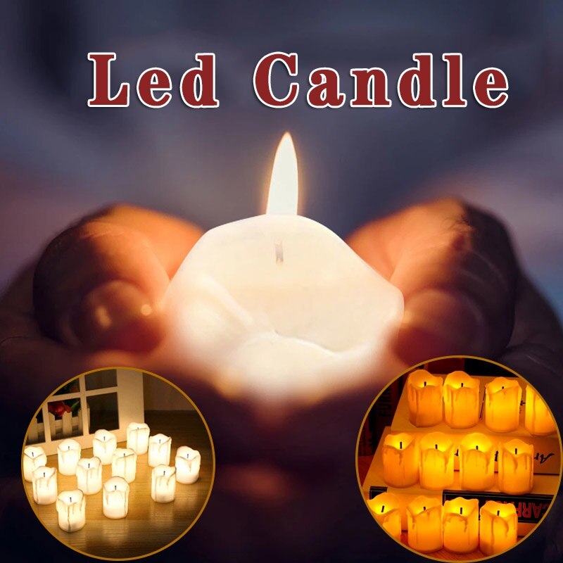 Candle Light Led Candles with Flickering Flame Led Tealight Candles Flameless Led Candles Christmas Light Candle Home Decor