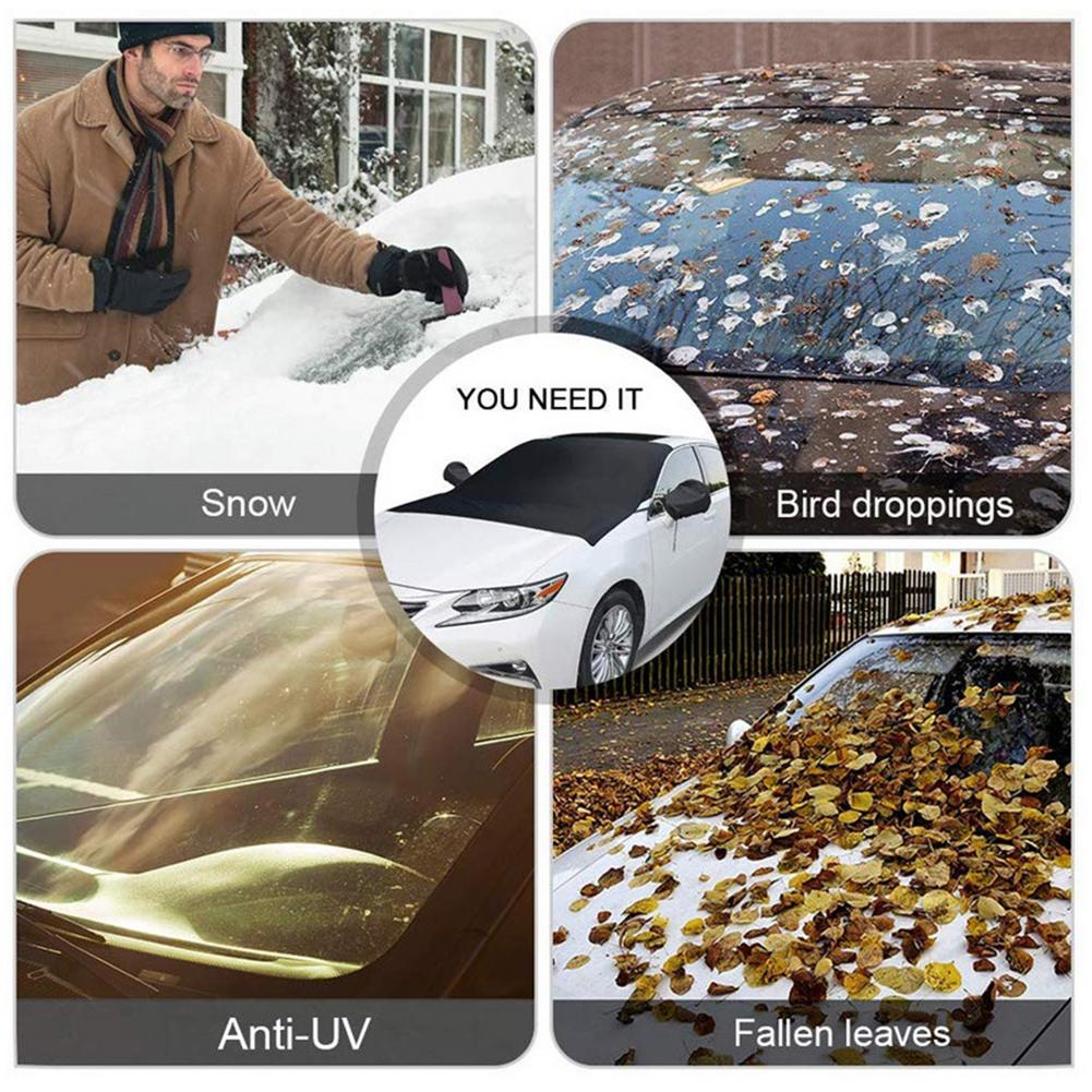 Vvcesidot Auto Windshield Snow Cover Ice Removal Wiper Sun Visor Protector