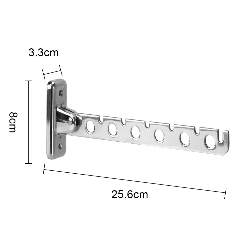 Składane wieszaki na ubrania 6 otworów suszarka robić prania ze stali nierdzewnej naścienny ruchomy wieszak na płaszcze kryty wieszak oszczędzający miejsce