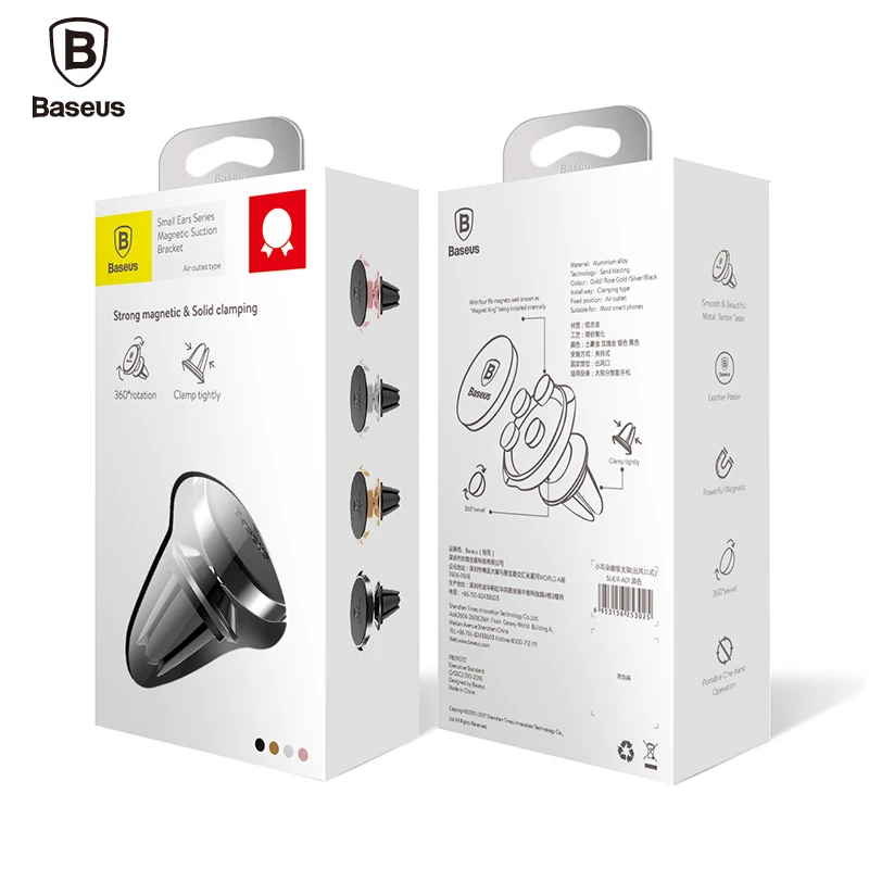 Baseus Samochodowy uchwyt na telefon do iPhone Samsung Xiaomi 360 stopni Magnetyczny uchwyt na telefon Air Vent Mount Samochodowy uchwyt na telefon komórkowy Stojak