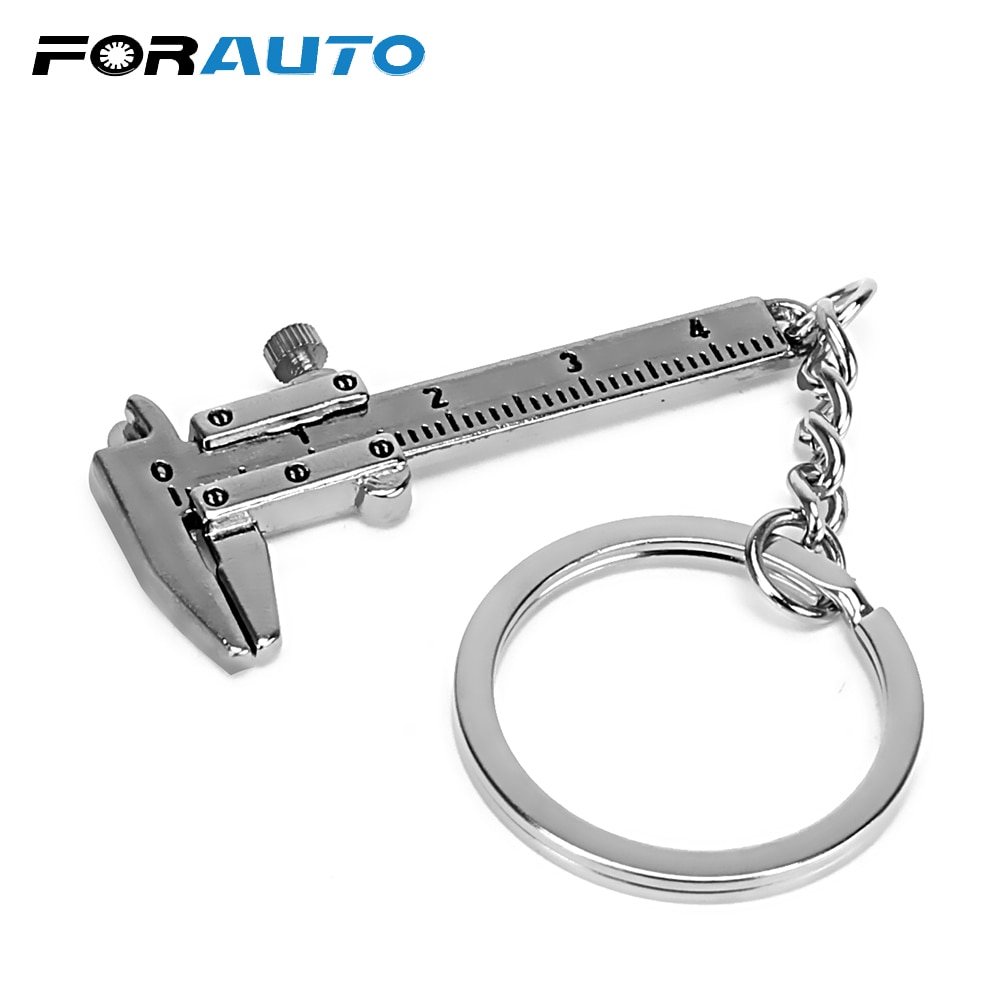 Forauto vernier caliper bil nøgleringe metal vedhæng auto nøglering nøgleringe bil-styling bil tilbehør