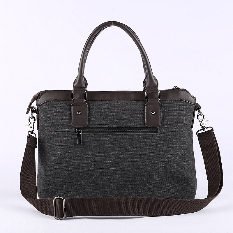 Canvas laptoptas 13.3 14 15.6 inch waterdichte notebooktas voor macbook air pro 13 15 computer schoudertas handtas aktetas