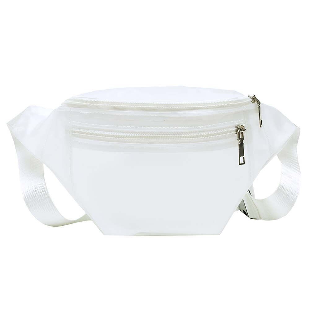 Frauen Klar PVC Transparent Fanny Pack Neue Taille Tasche Mädchen Crossbody PVC Schulter Taschen Messenger Taschen Bolsa Femenina: Type C White