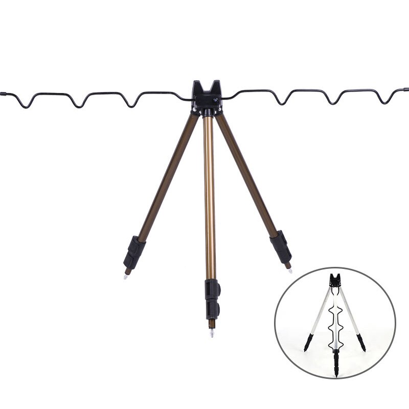 Stojak na wędkę uchwyt na wędkę robić montażu na słupie 3 sekcja rozciągliwa przenośna podpórka na wędkę morską statyw trójkątny stojak