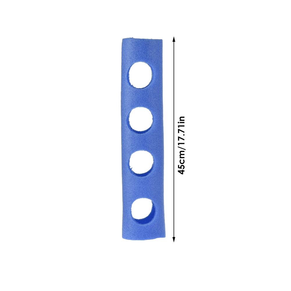 Conector de fideos agujereados cruzados para piscina, accesorio para piscina, Ayuda de entrenamiento, azul: 4 hole