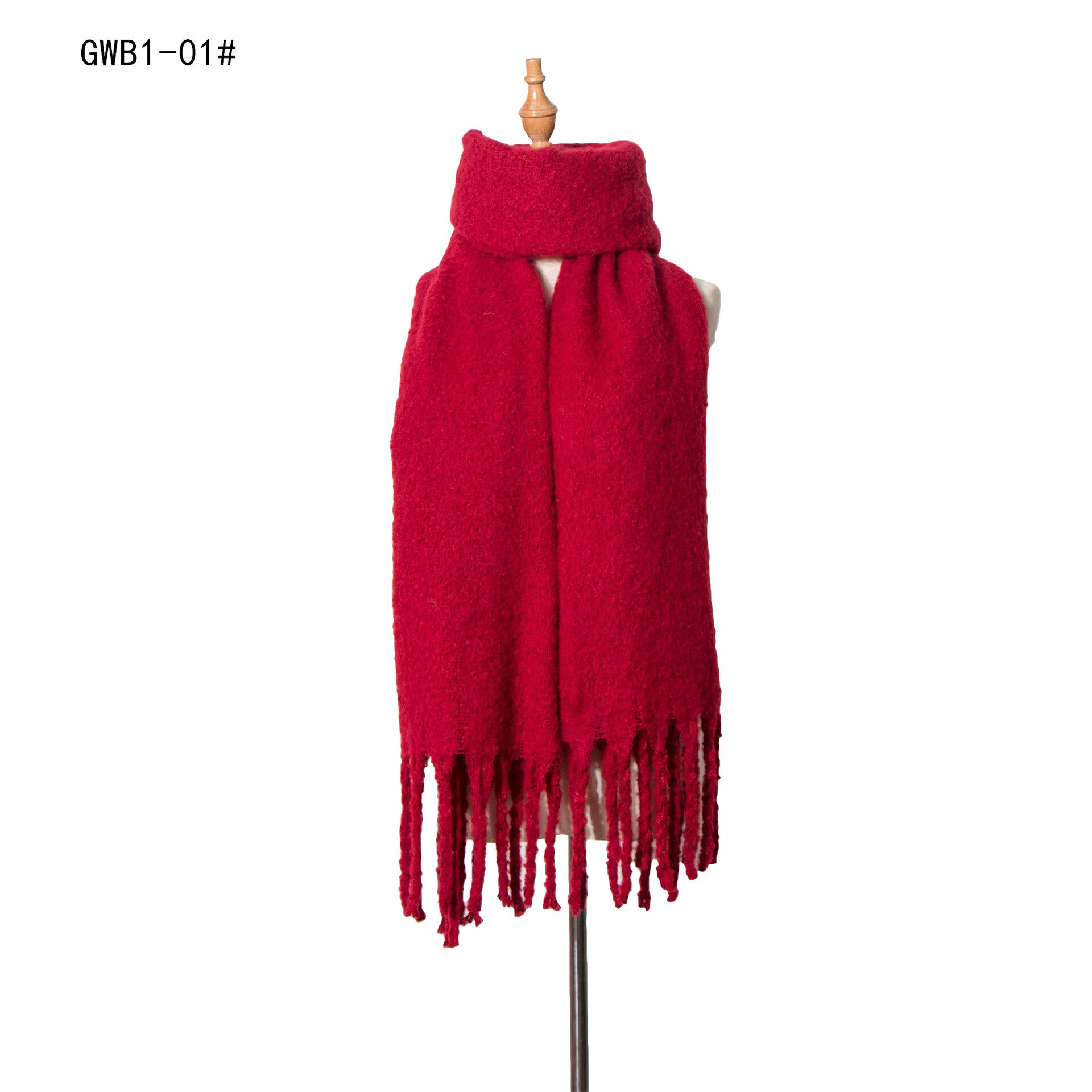 DIANRUO doux cachemire tricot écharpe pour les femmes hiver foulards Hijab solide Pashmina dame châle envelopper Double face écharpes Q351: GWB1-01