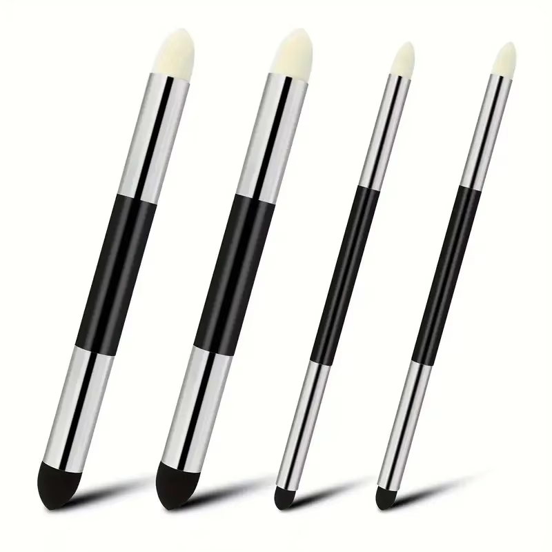 2/4/6/12 Pcs Artist Blending Sponge Pen Double Headed Rubbing Brush Dual Tip Sketching Wipe Pen Drawing Art Blenders Tools: Yellow