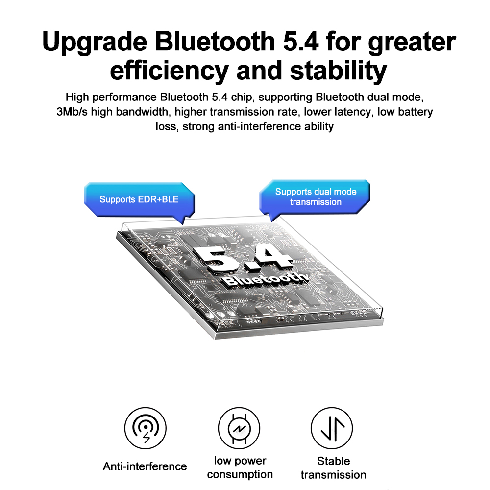 Trasmettitore adattatore USB Bluetooth 5.4 Ricevitore Bluetooth Dongle audio Bluetooth Adattatore USB wireless per computer PC portatile