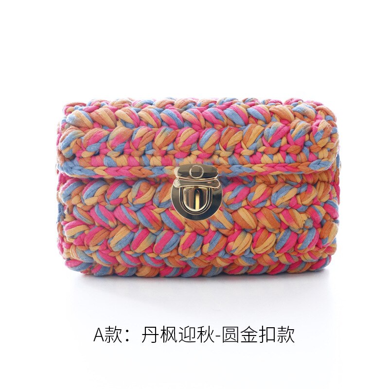Cloth line hand-knitted thread DIY cloth bag DIY hand-knitted bag: A-a07