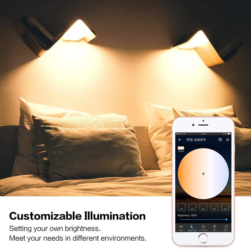 Magic 7W E27 RGB Led Light Bulb Smart Home Bluetooth Lamp Color Change Dimmable AC 85-265V Work with ALexa Google Home