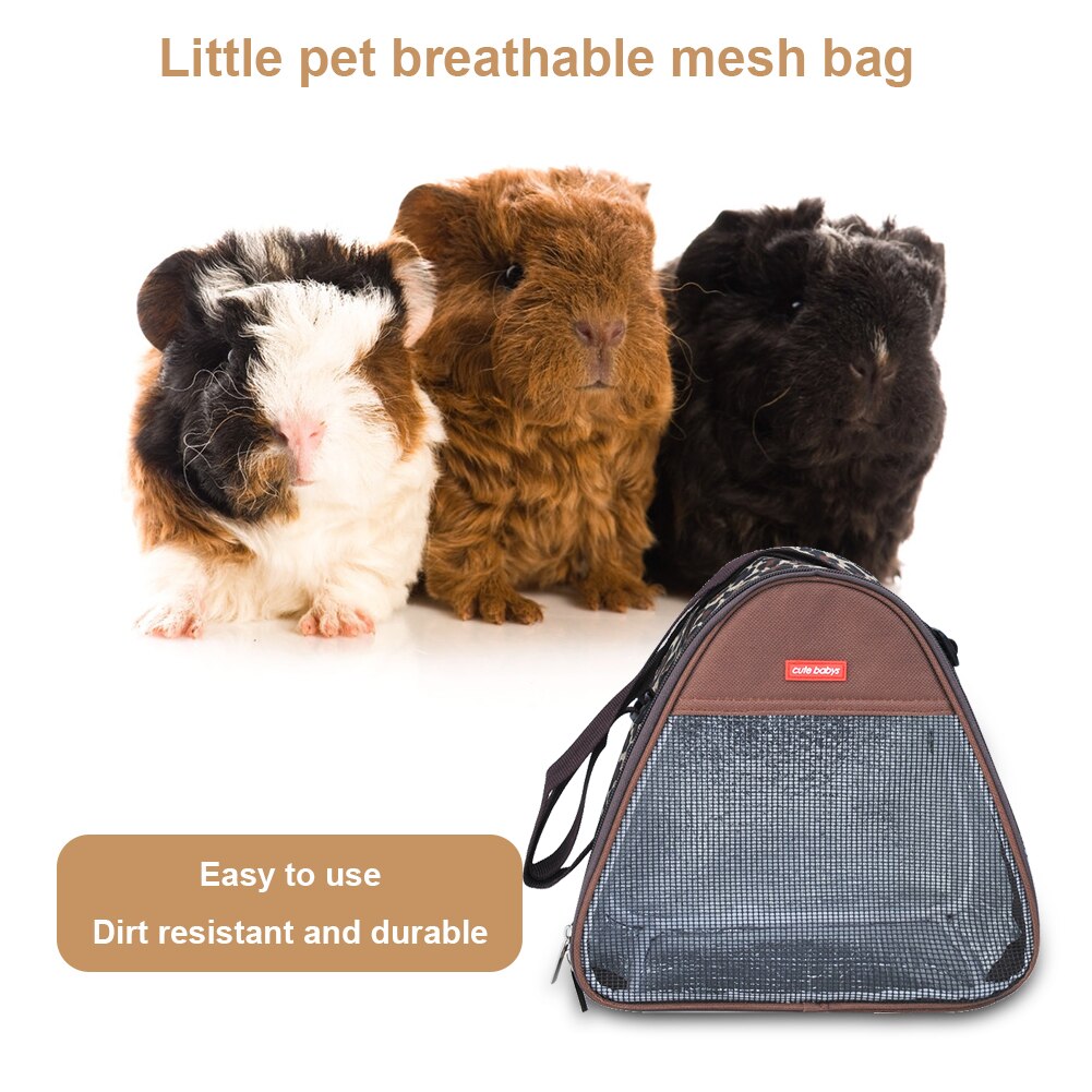 Mochila de malla transpirable para mascotas, portátil de viaje para llevar bolso de hombro, mochila de colocación para conejos y animales pequeños, productos para mascotas