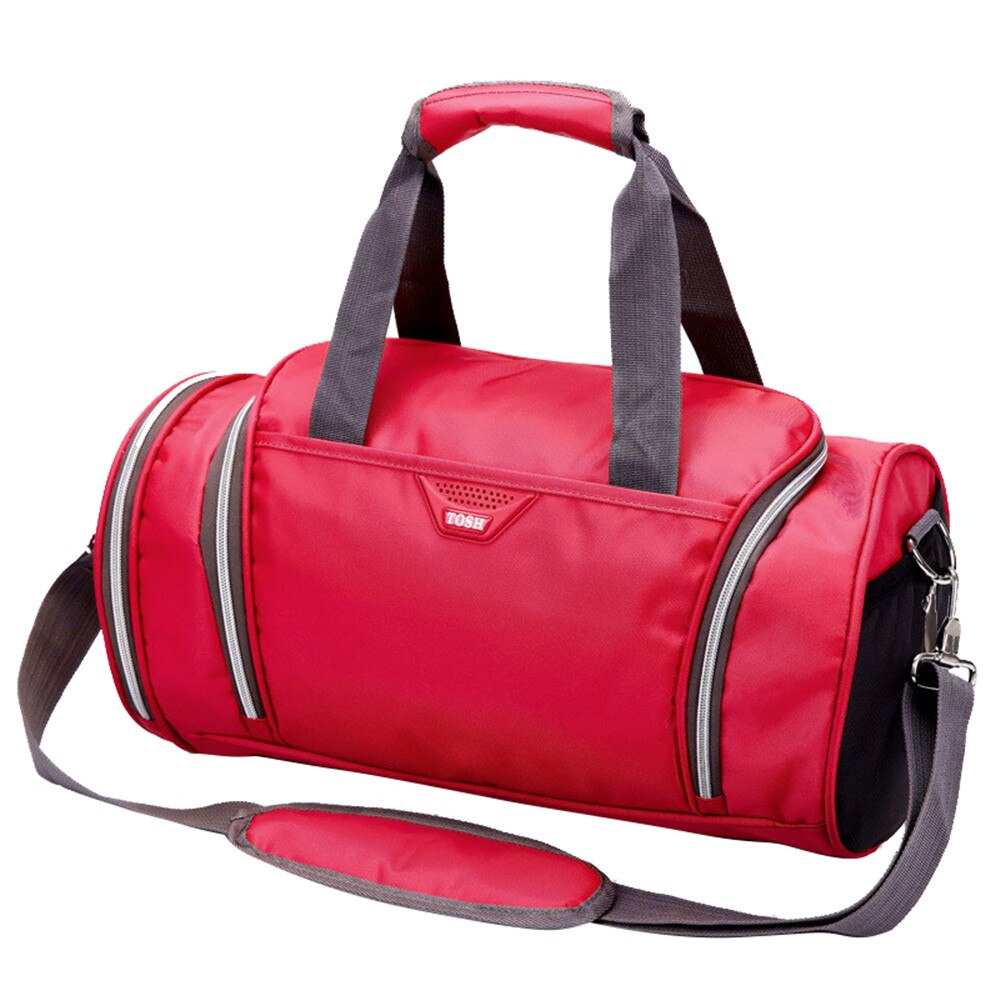 Märke stor weekender duffle bag nylon åkpåse populära paket tygväskor crossbody åkpåsar: Röd