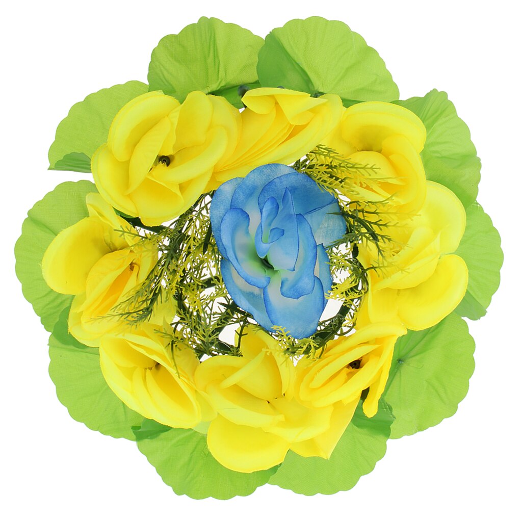 Simulation Rose Memorial Flower Wreath Grave Tombstone Flower Wreath Decoration: H