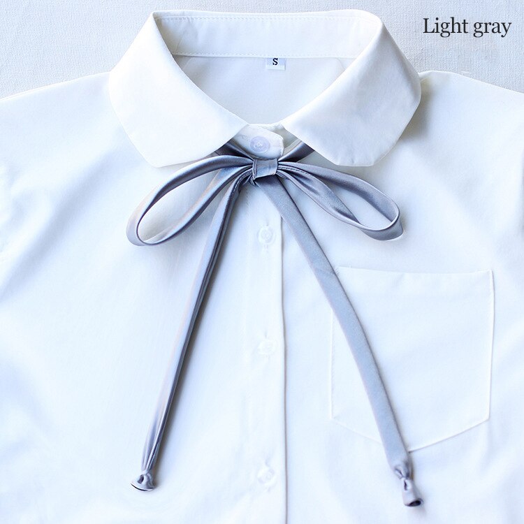 Corbata de lazo para uniformes de niñas, ropa escolar, lazo británico, accesorios para cuello, corbata de mariposa británica: Light gray