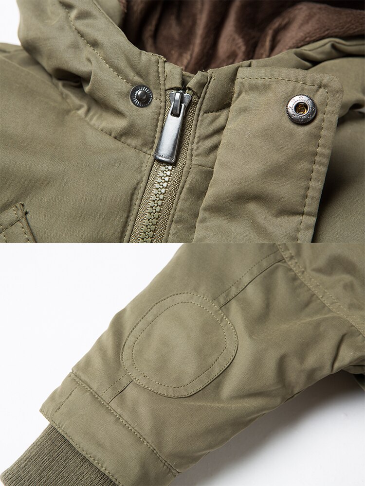 Chaqueta de plumas para niños chaqueta de plumón de pato blanco grueso en la sección larga de las nuevas prendas de vestir y abrigos para niños y niñas