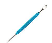 1pc barista tools roestvrijstalen koffiesjablonen latte schuimspatel 1pc koffieservies diy koffiekunstnaald  ok 1061: Blauw