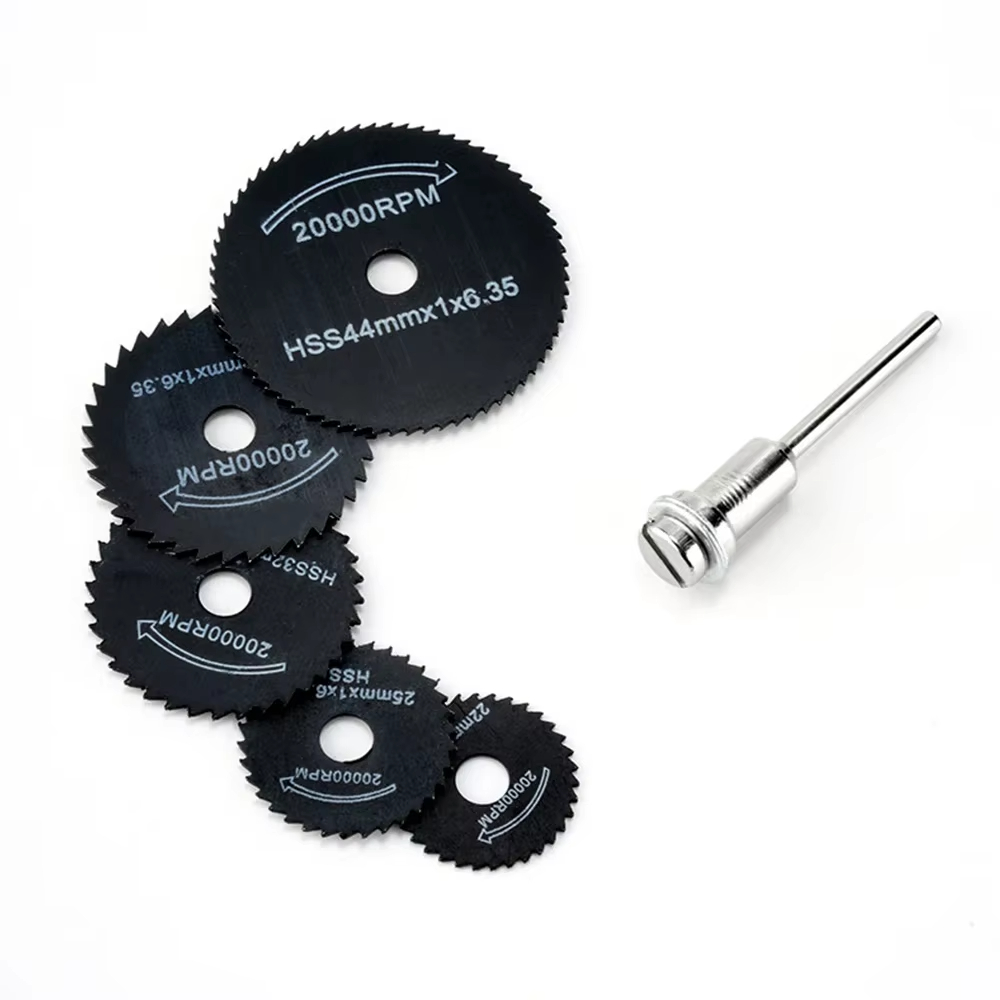 6Pc lavorazione del legno lama da taglio per metalli trapano elettrico lama per sega circolare smerigliatrice elettrica in acciaio ad alta velocità impostato di strumenti per lama per sega piccola