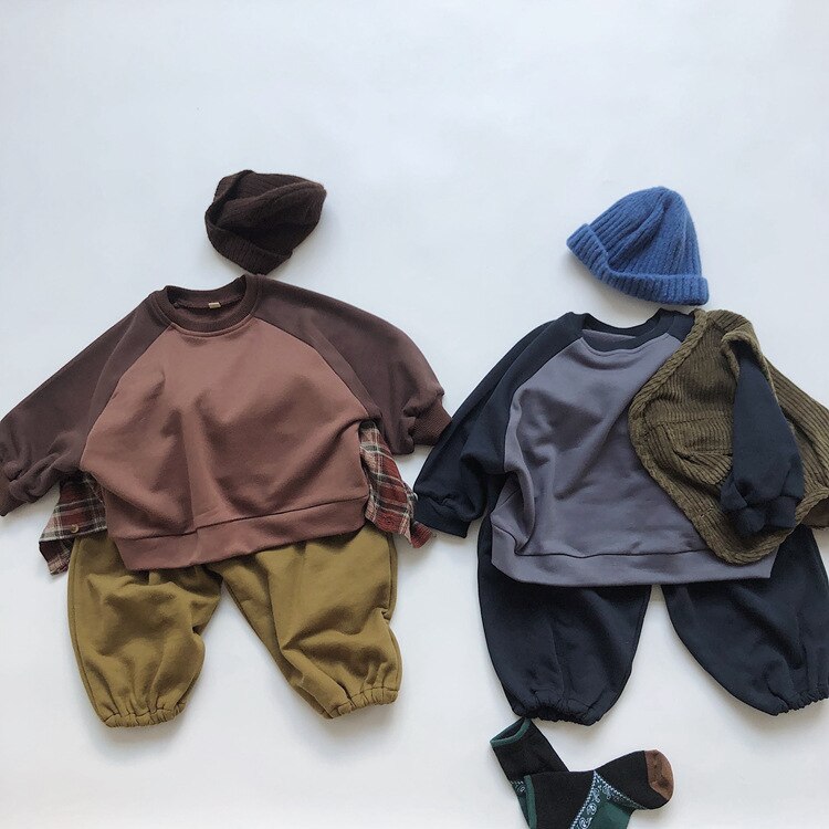 Chandail pour enfants automne coréen manches pull garçons et filles pull à manches longues en vrac