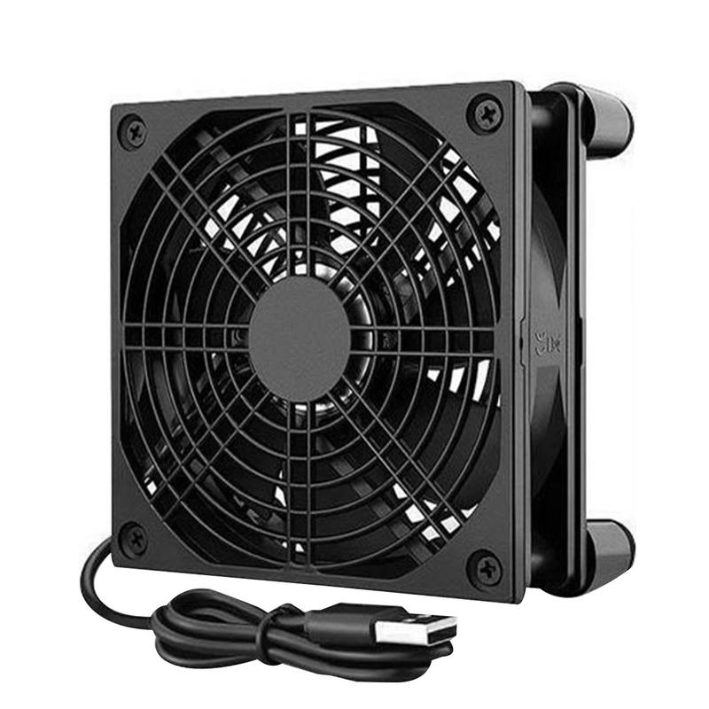 Lüfter für die Router-Kühlung | Tragbarer Lüfter für PC-Router, Gehäuselüfter | USB-betriebener Kühler-Gebläseventilator für Computerschränke mit Stark
