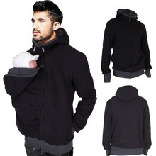 S-2XL Baby Träger Jacke Känguru Hoodie Winter Mutterschaft Hoody Oberbekleidung Mantel Für Schwangere Frauen Vati Winter Sweatshirt