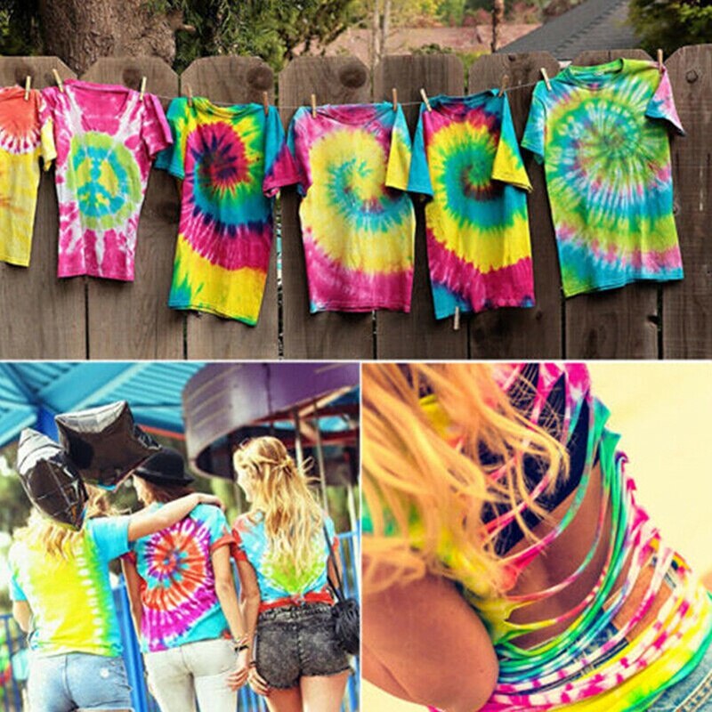 Tulip Tie-Dye Kit 8 Colori Vivaci – Kit Tintura Un Passaggio Per Tessuti – Fino A 12 Progetti – Shark Island