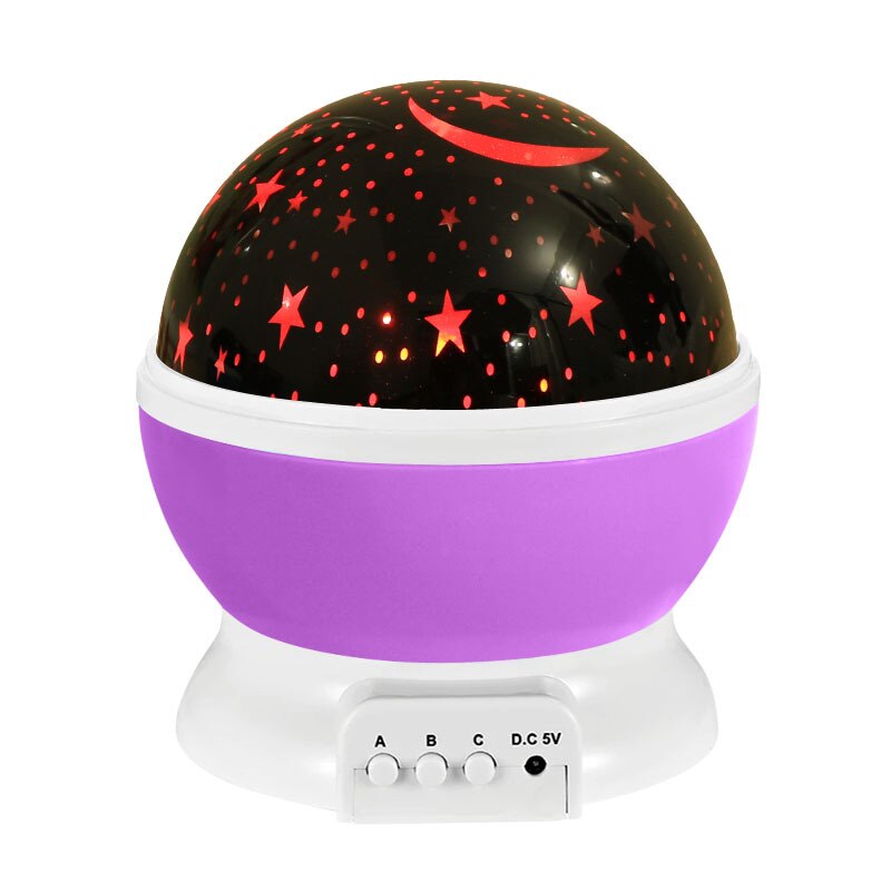 LED Night Light Projector Star Moon Romantic Sky Christmas Tree Night Light For Children Bedroom Decor Novelty Luminous Toys: purple