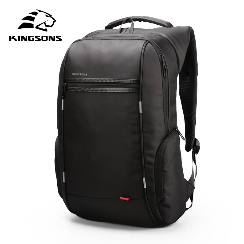 Kingsons  ks3144w 15.6 '' mænd kvinder laptop rygsæk whit usb kabel vandtæt slidbestandig fritid rejser shcool taske rygsække: Sort