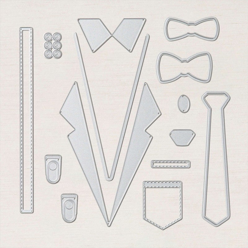 Grassement Adapté Timbres et Coordination Meurt Cravate fête des Pères Timbre Clair Pour La Fabrication De Cartes BRICOLAGE Scrapbooking Papier Artisanat: only cutting dies