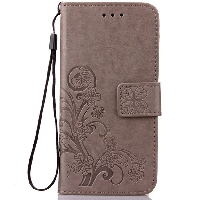 Cover Huawei Y5 II Case Silicone Leather Flip Wallet Case For Huawei Y5 II / Y5 2 Cover Huawei Honor 5A LYO-L21 CUN L21 U29 Case: W-Gray