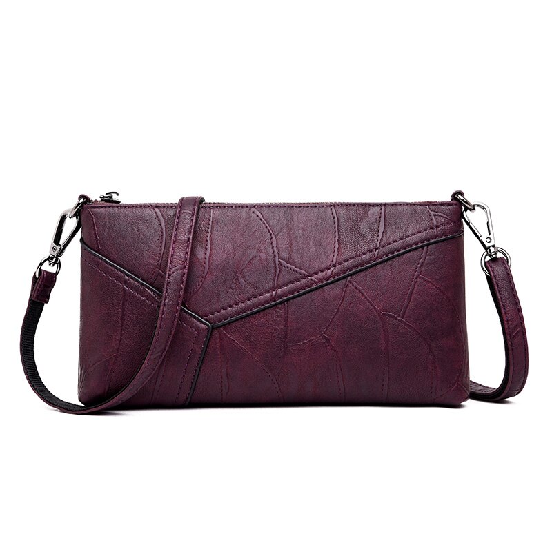 OLD TANG Women Casual Handbags Shoulder Bags For Women Ladies Crossbody Leather Messenger Bags: Purple