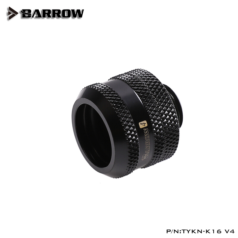 Barrow  od 16mm hårda rör kompressionskopplingar, hårda rörbyggda kopplingar svart / ljus silver / vit / guld tykn -k16 v4: Svart
