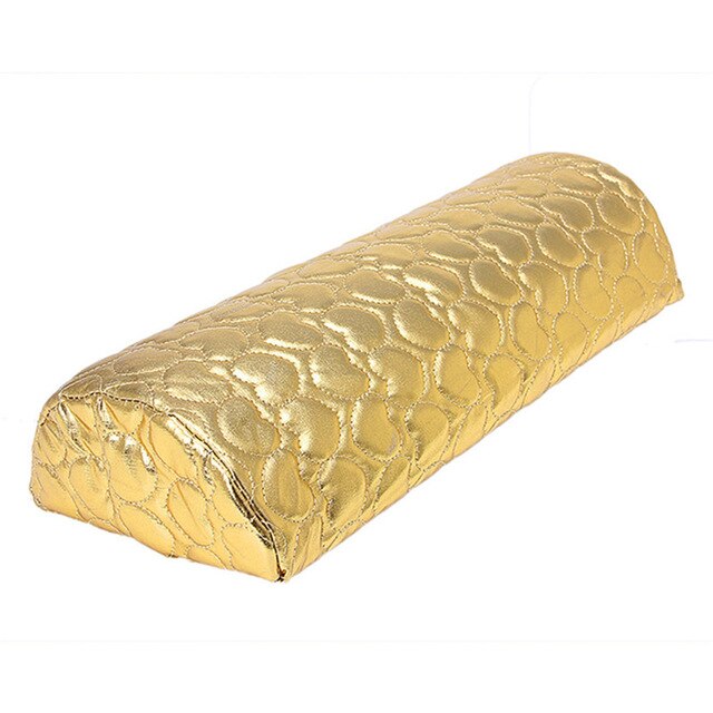 Pu læder armpuder rund pude nail art neglepleje bløde negleværktøjer salon håndholdt udstyr 0056xx: Guld