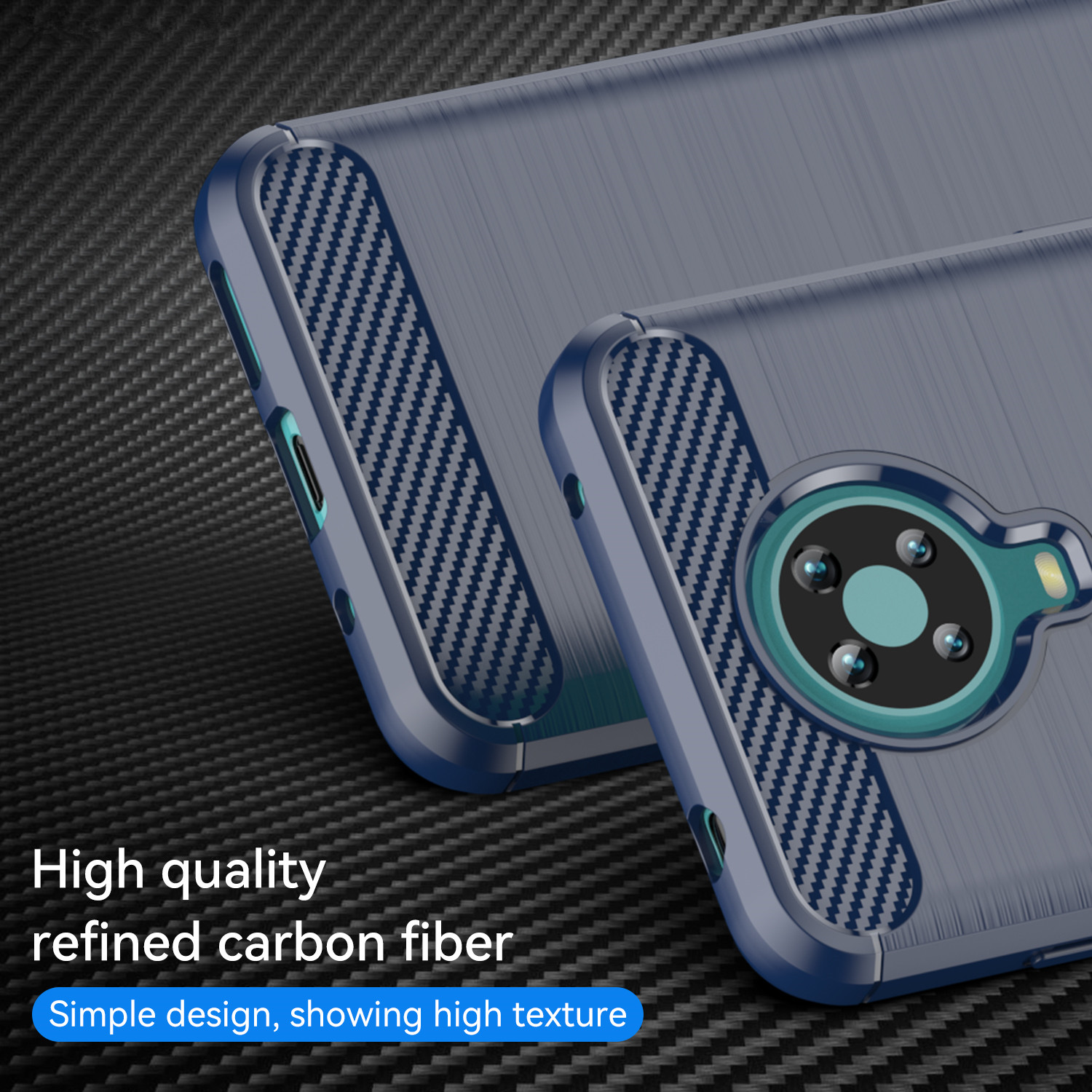 Silicone Case for Nokia G10 G20 G11 G21 G50 Shockproof Carbon Fiber Back Cover for nokia g60 g400 Soft Matte phone cases