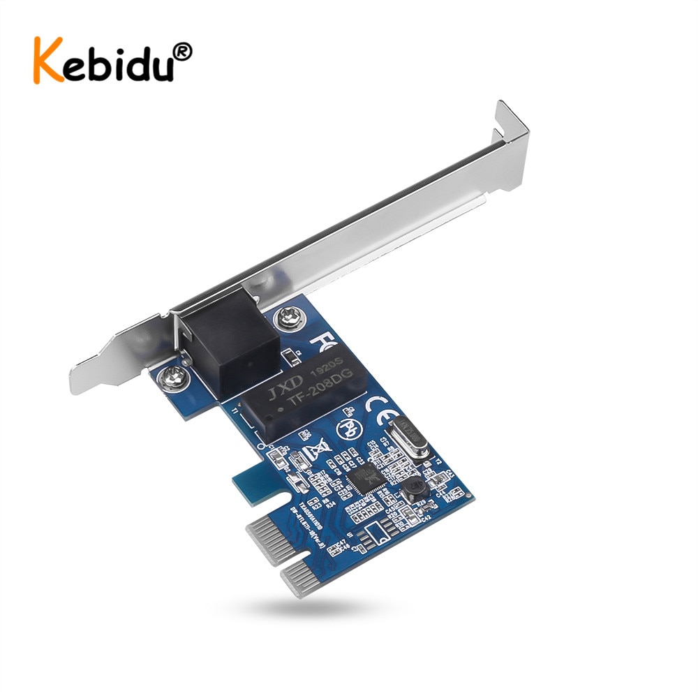 KEBIDU Gigabit Ethernet PCI-E Network Card Adapter Network Controller Card 10/100/1000Mbps RJ45 LAN Adapter Converter For PC