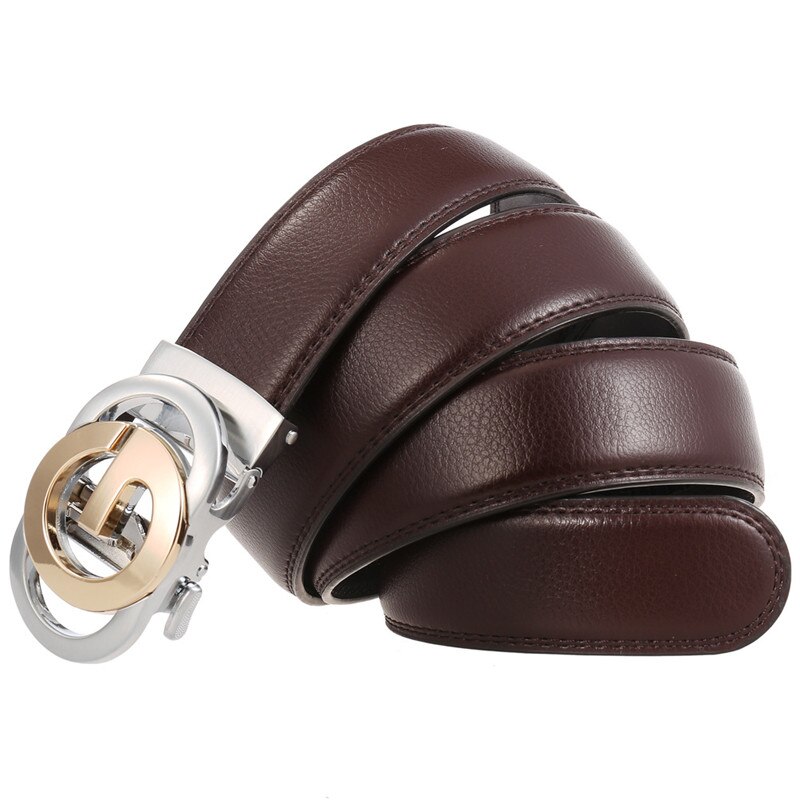 Gesp G Riem Mannelijke Automatische Gesp Ratchet Riem Pu Lederen Riemen Voor Mannen