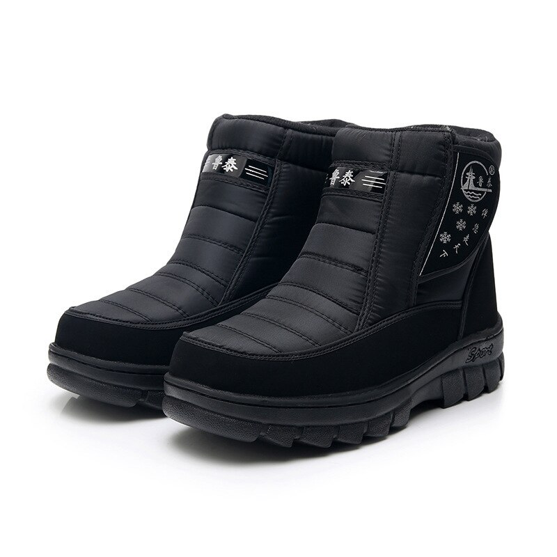 Botas de nieve cálidas para hombre, zapatos de algodón y Goma, informales, para exterior, invierno, 2022: 7.5
