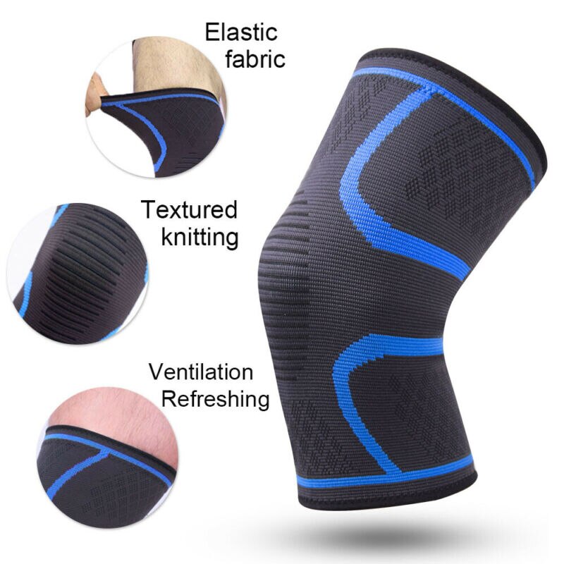 Sport Kompression Knie Brace Unterstützung Pad Schutz Arthritis Schmerzen Gym Protector Gestrickte Nylon Sport Kneepads Einzigen