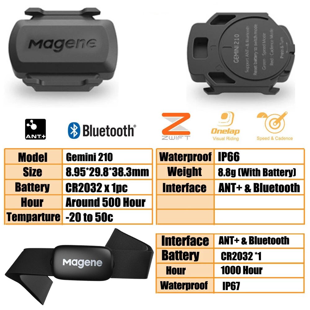 Magene H64 Hartslagmeter Borstband Ant + &amp; Bluetooth 4.0 Hartslagsensor IP67 Waterdichte Dual Modus Snelheid cadanssensor