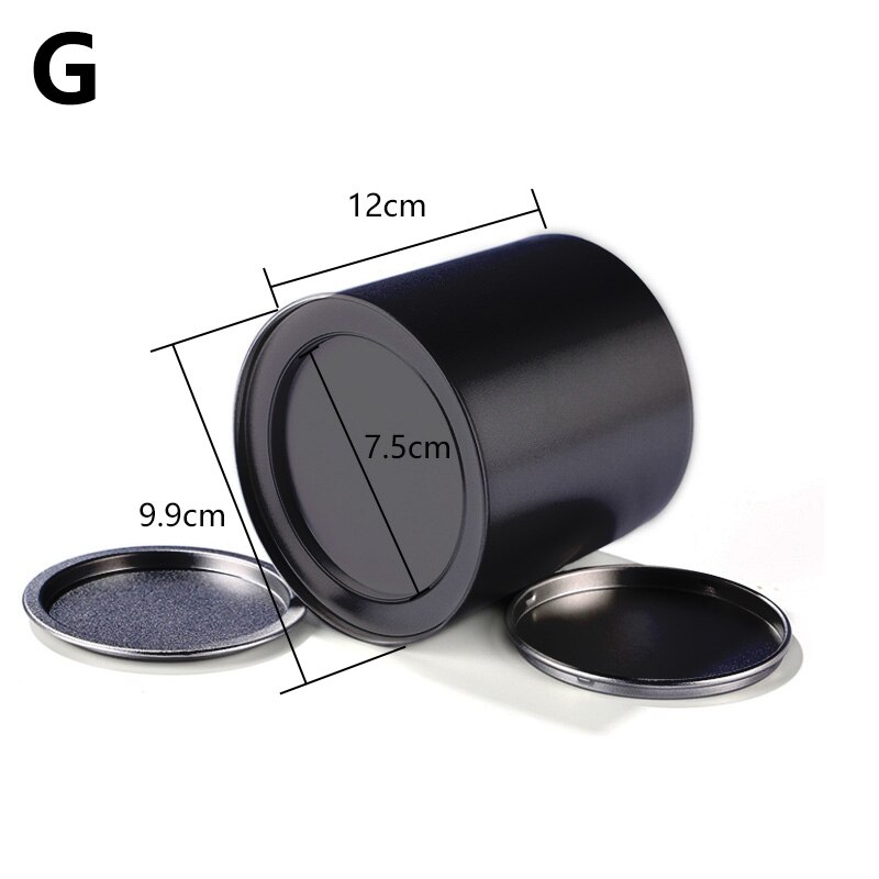 Empty Cylinder Tin Box Metal Tin Jars Iron Tea Box Candy Storage Boxes Bins Biscuit Container Candy Chocolate Organizer: G